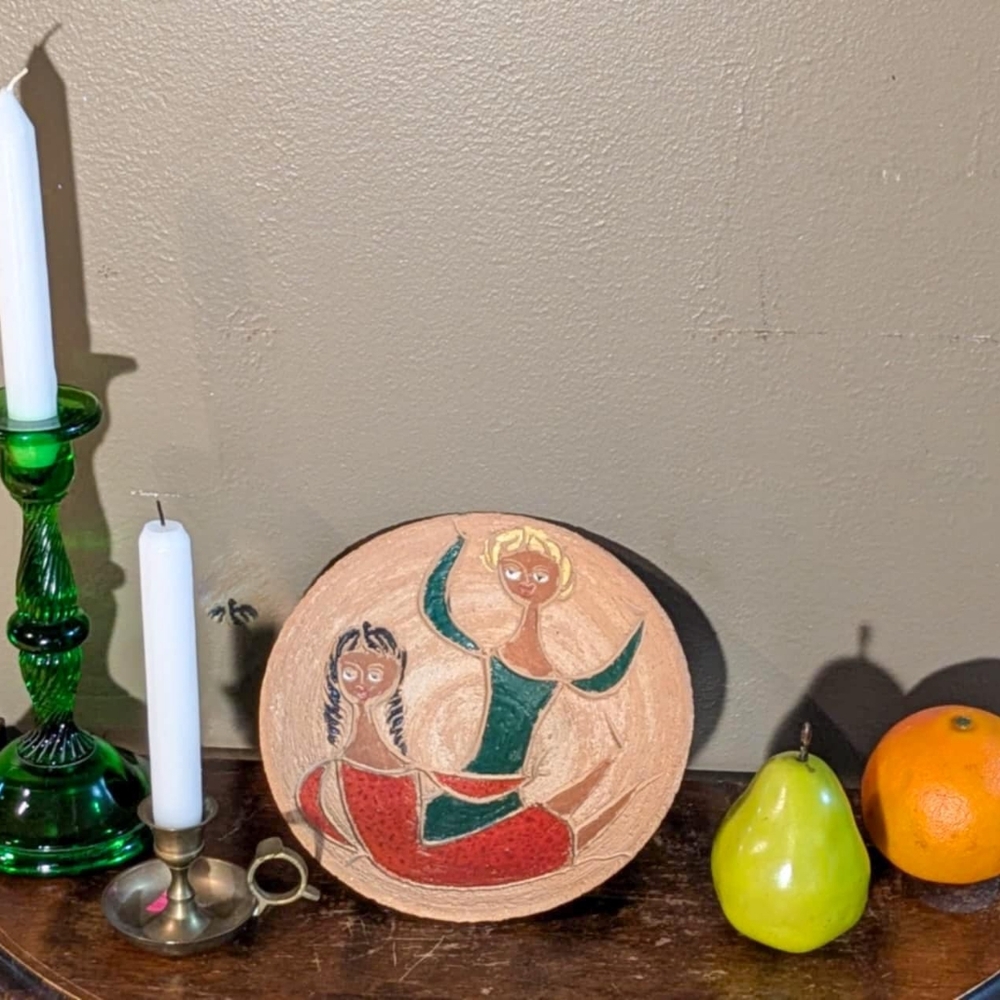 Vintage Mid Century Fratelli Fanciullacci Italy Ewer Art Pottery Women Bowl